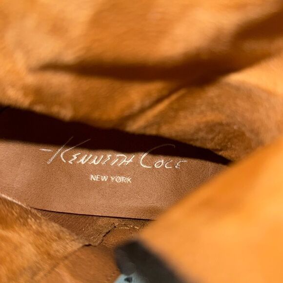 Kenneth Cole NY Mea Women’s Black Leather Knee-High Riding Boots Full Zip Sz 6.5 - Picture 11 of 14